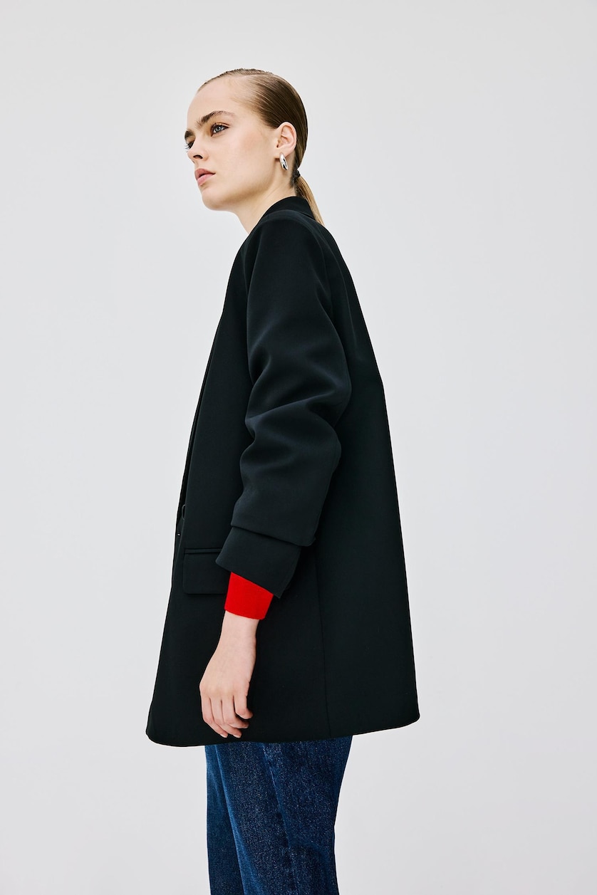 Women Black Oversize Fit Blazer