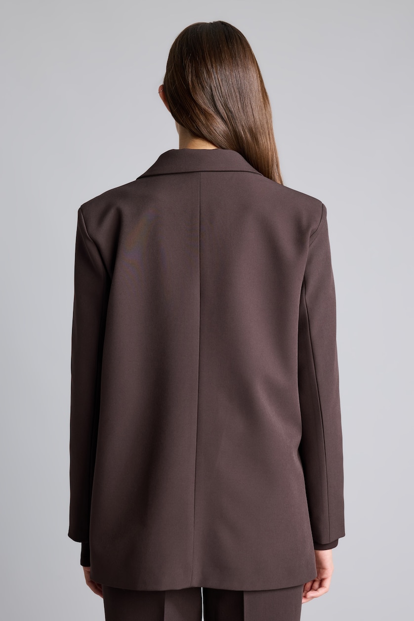 Kadın Kahve Oversıze Blazer Ceket