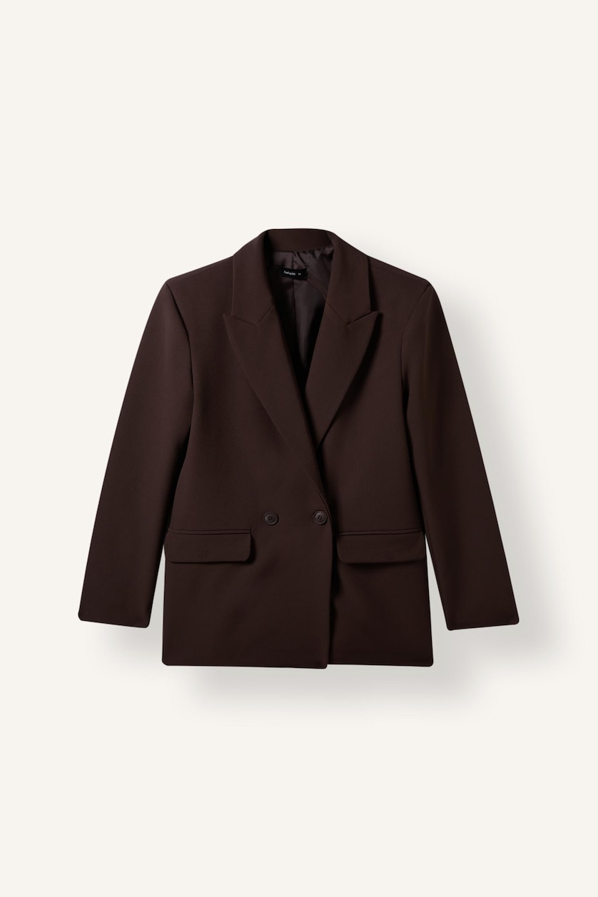 Kadın Kahve Oversıze Blazer Ceket