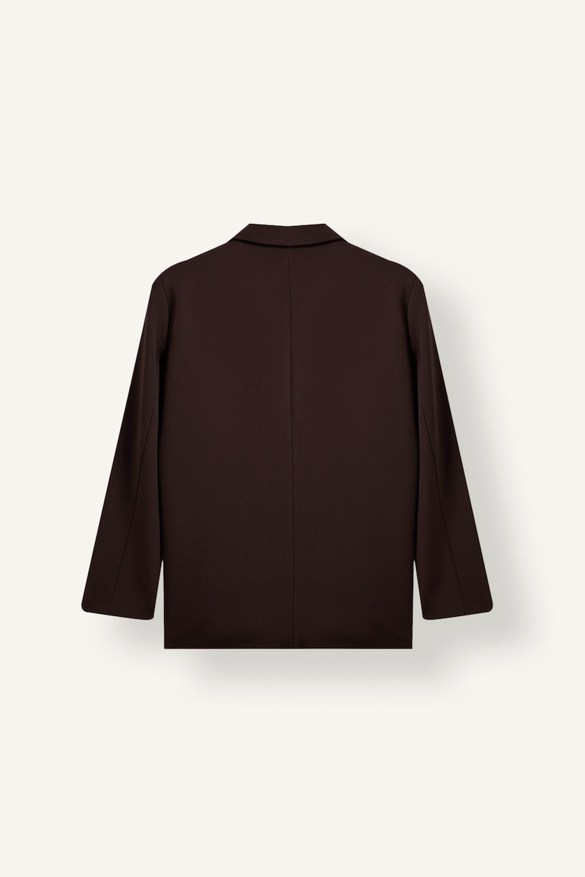 Kadın Kahve Oversıze Blazer Ceket