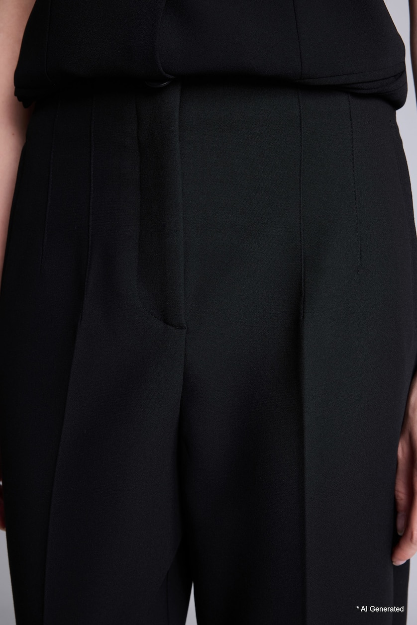 Kadın Siyah Carrot Fit Pantolon