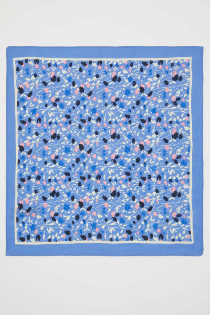WOMAN Blue Woman Cotton Patterned Bandana