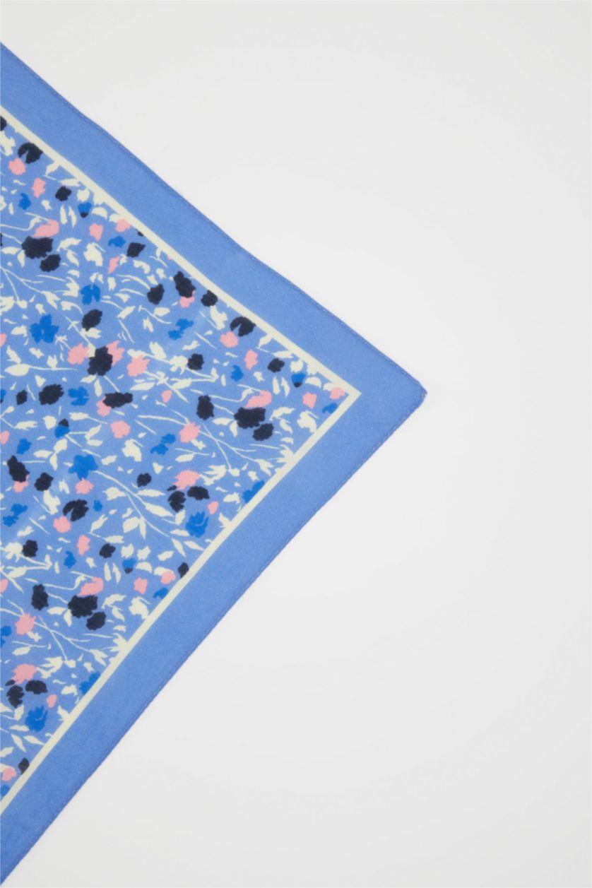 WOMAN Blue Woman Cotton Patterned Bandana