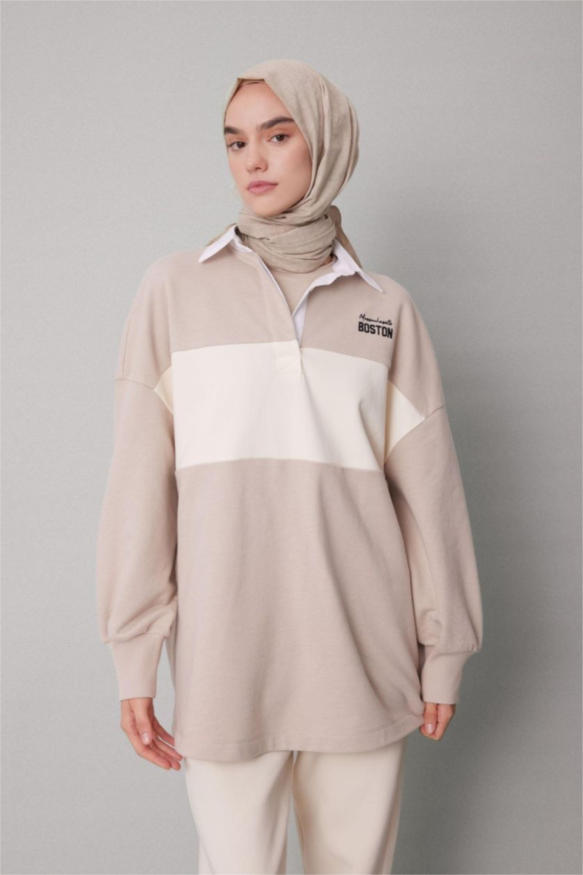 WOMAN Beige Woman Cotton Hijab Shawl