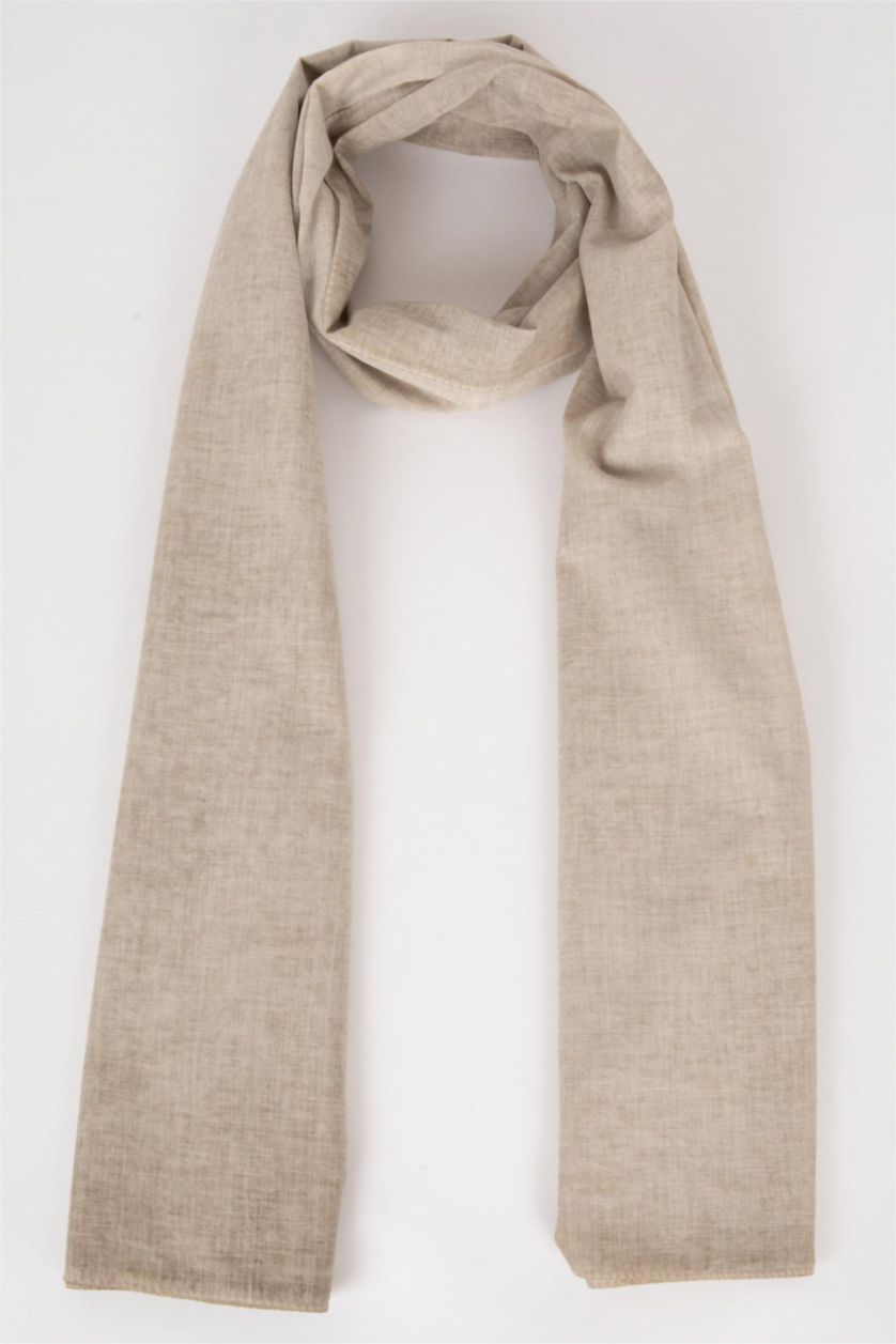 WOMAN Beige Woman Cotton Hijab Shawl