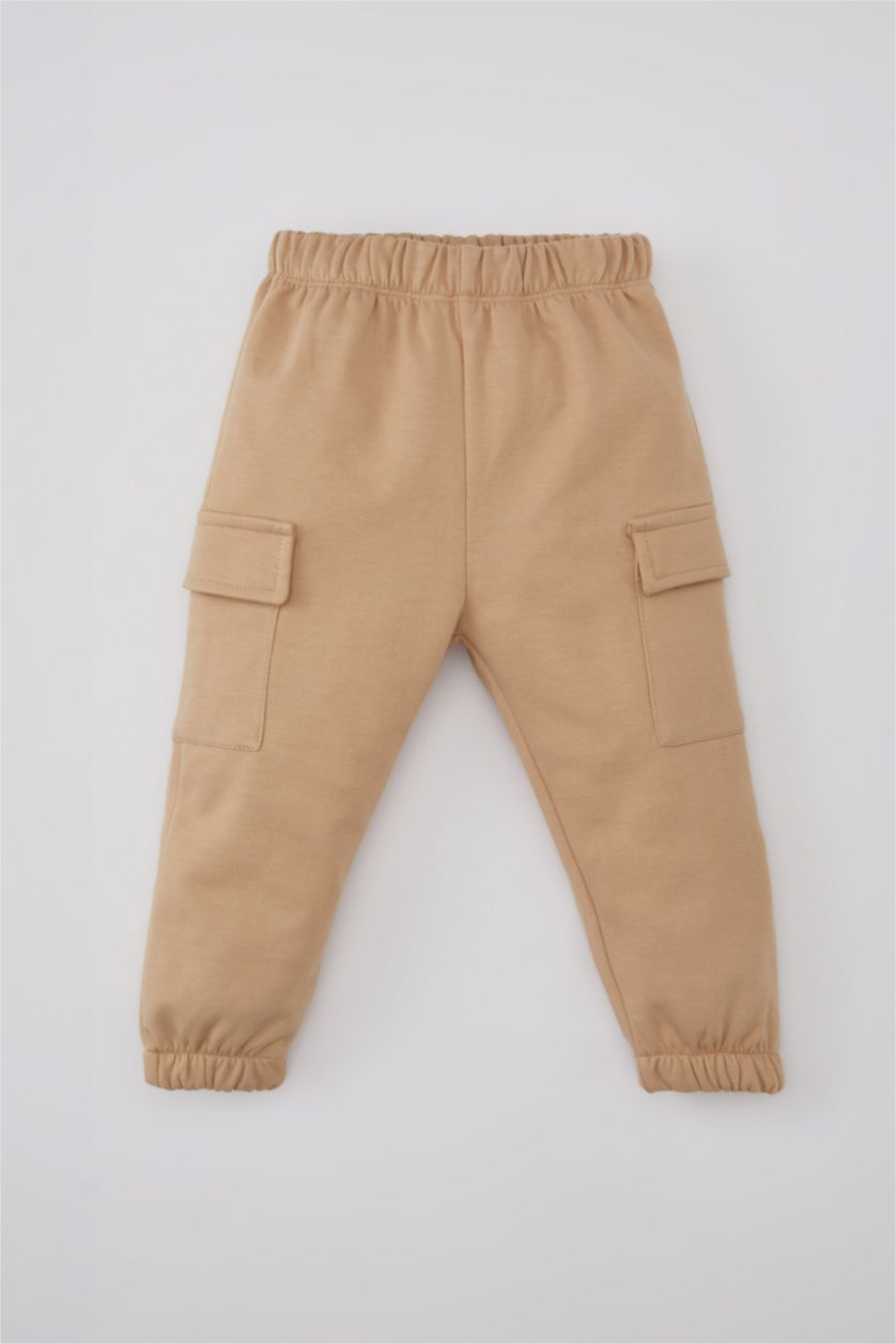 BÉBÉ FILLE Beige Clair Pantalon de Jogging à Poches Cargo Pour Bébé Fille