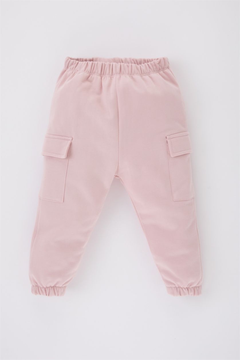 BABY GIRL Lilac Regular Fit Elastic Band Trousers