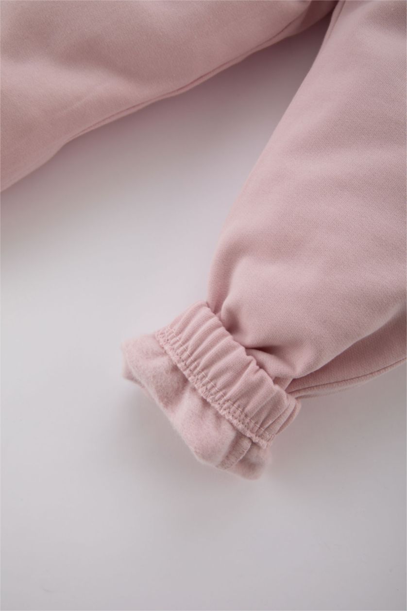 BABY GIRL Lilac Regular Fit Elastic Band Trousers