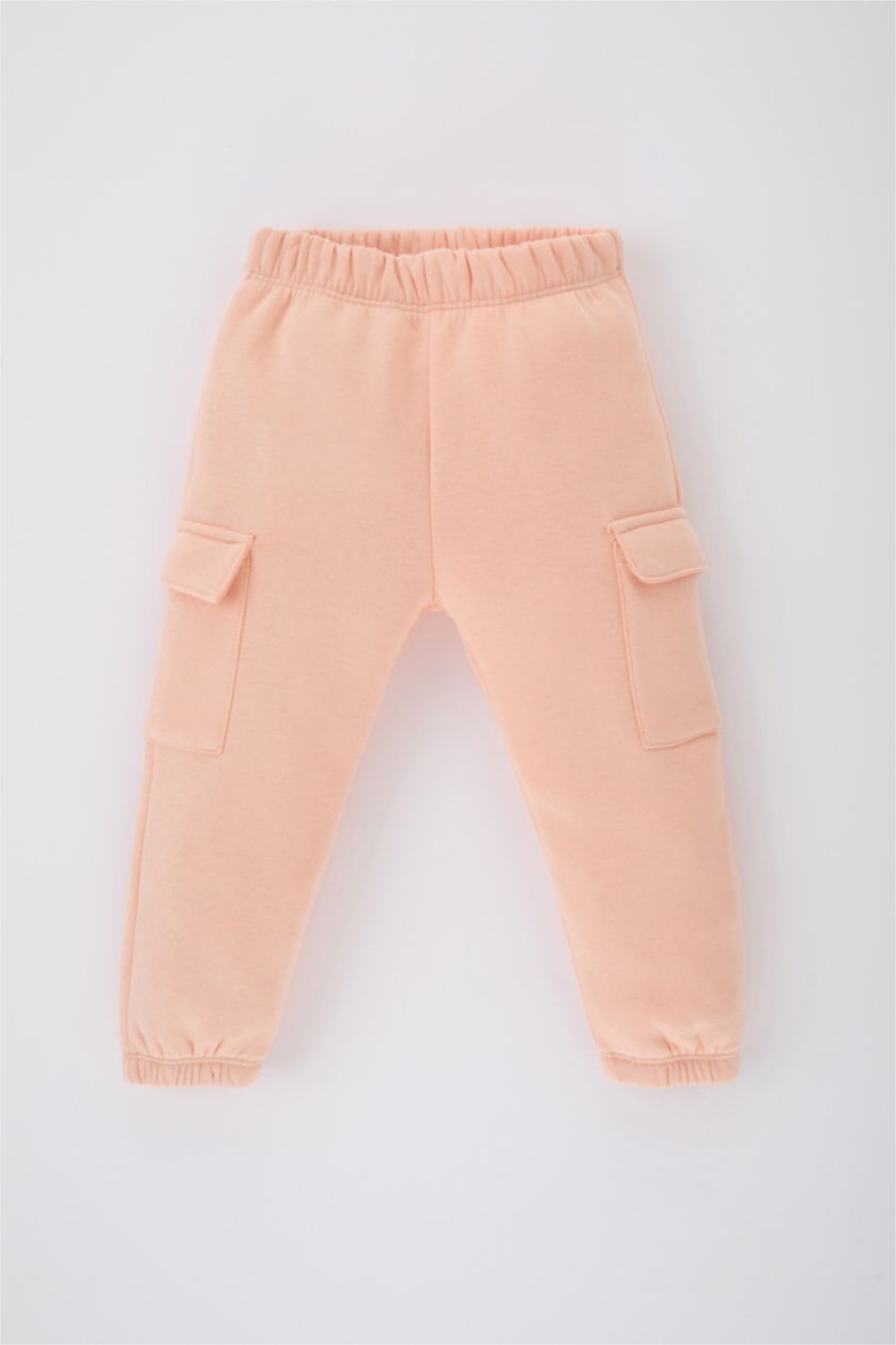 BABY GIRL Salmon 2 piece Regular Fit Crew Neck Slogan Set