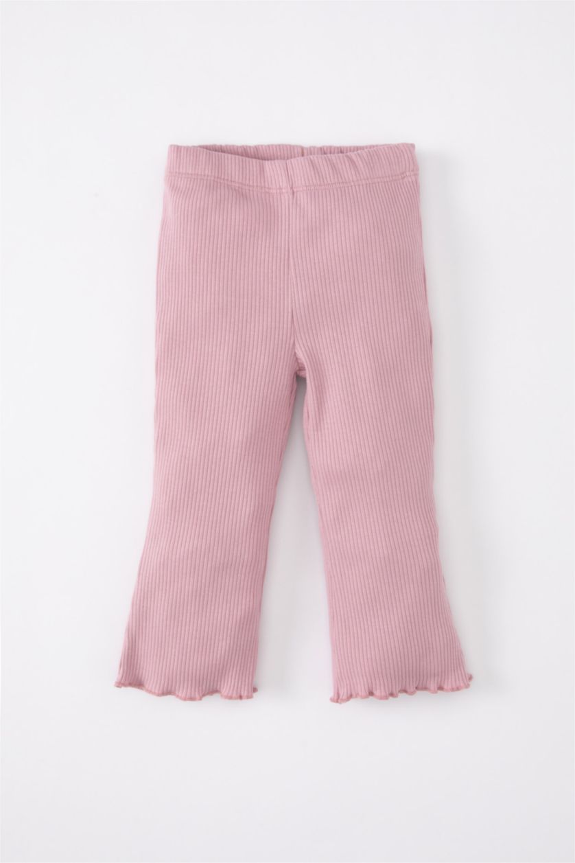 BABY GIRL Light Pink Baby Girl Ballerina Printed Cotton T-Shirt Leggings 2 Piece Set