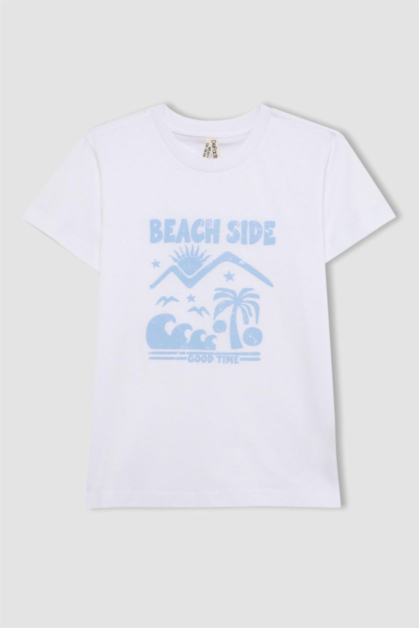 بناتي VIOLET WHITE تيشيرت بناتي نص كم قصة عادية