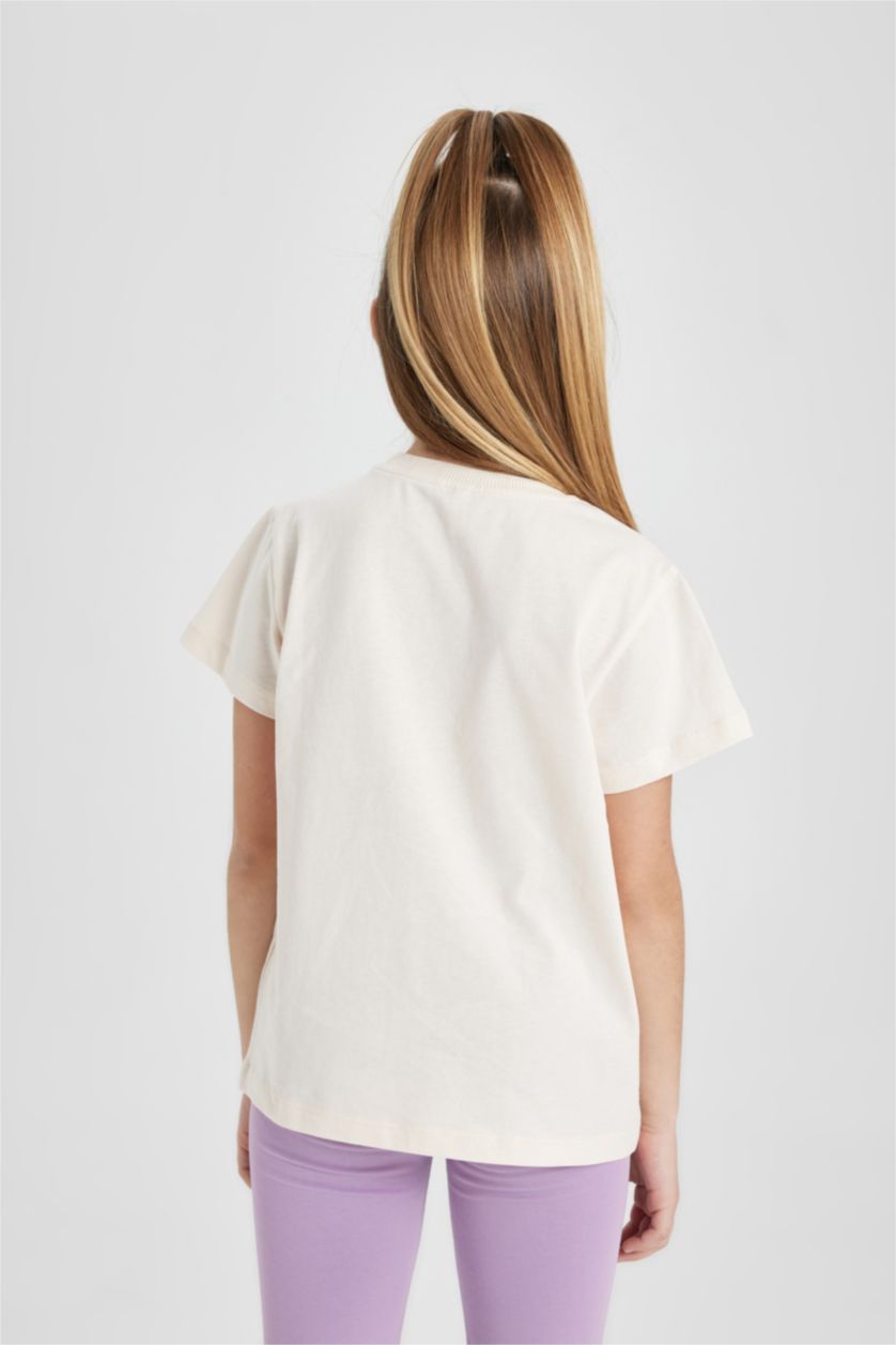 Девочки и подростки Светло-лососевый Футболка с коротким рукавом для девочек