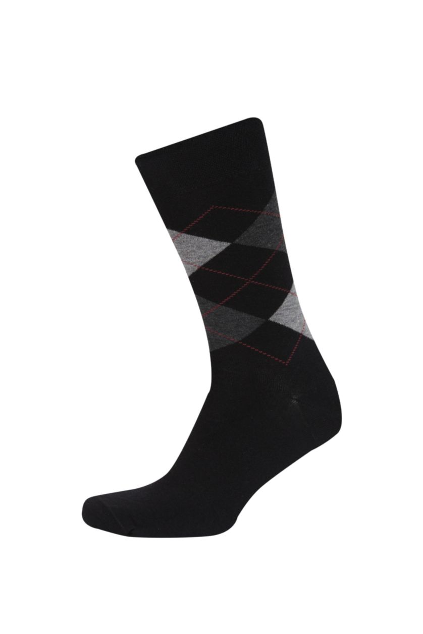 HOMME Noir Lot de 2 paires de chaussettes longues en coton pour homme