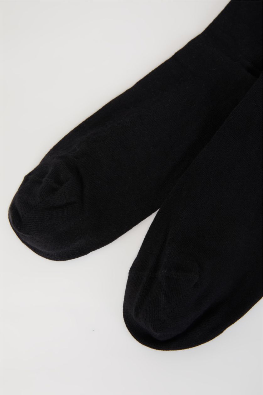 HOMME Noir Lot de 2 paires de chaussettes longues en coton pour homme