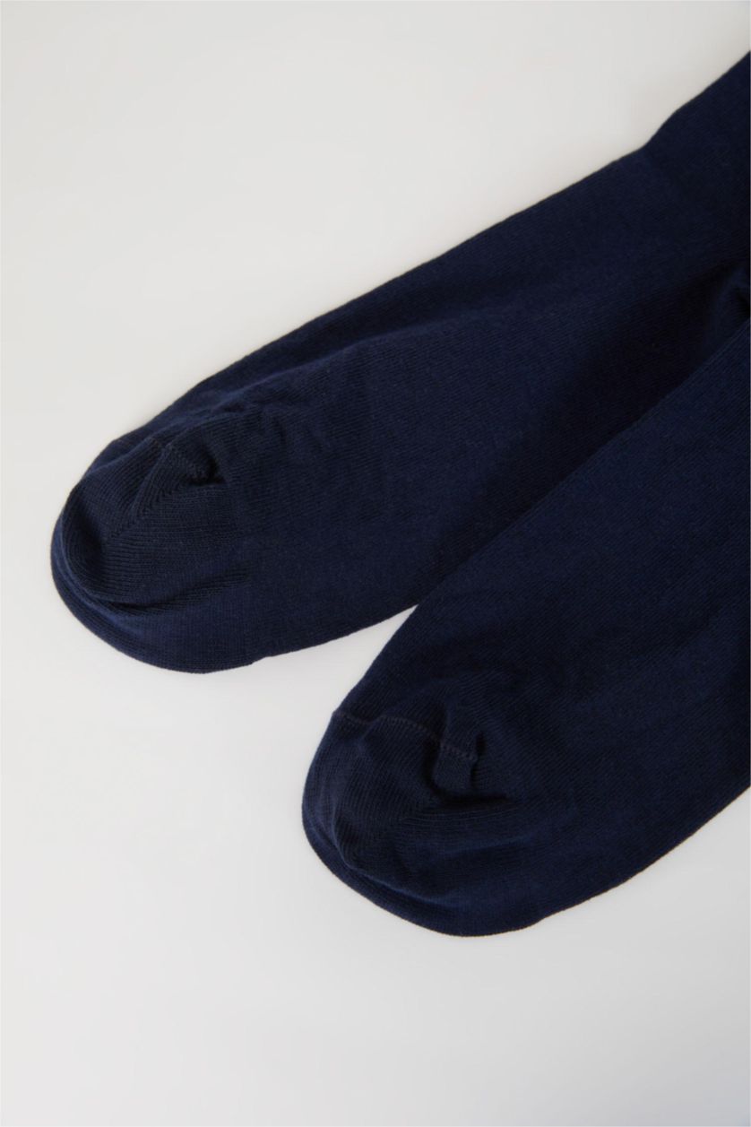 Erkek Lacivert 2'li Pamuklu Uzun Çorap