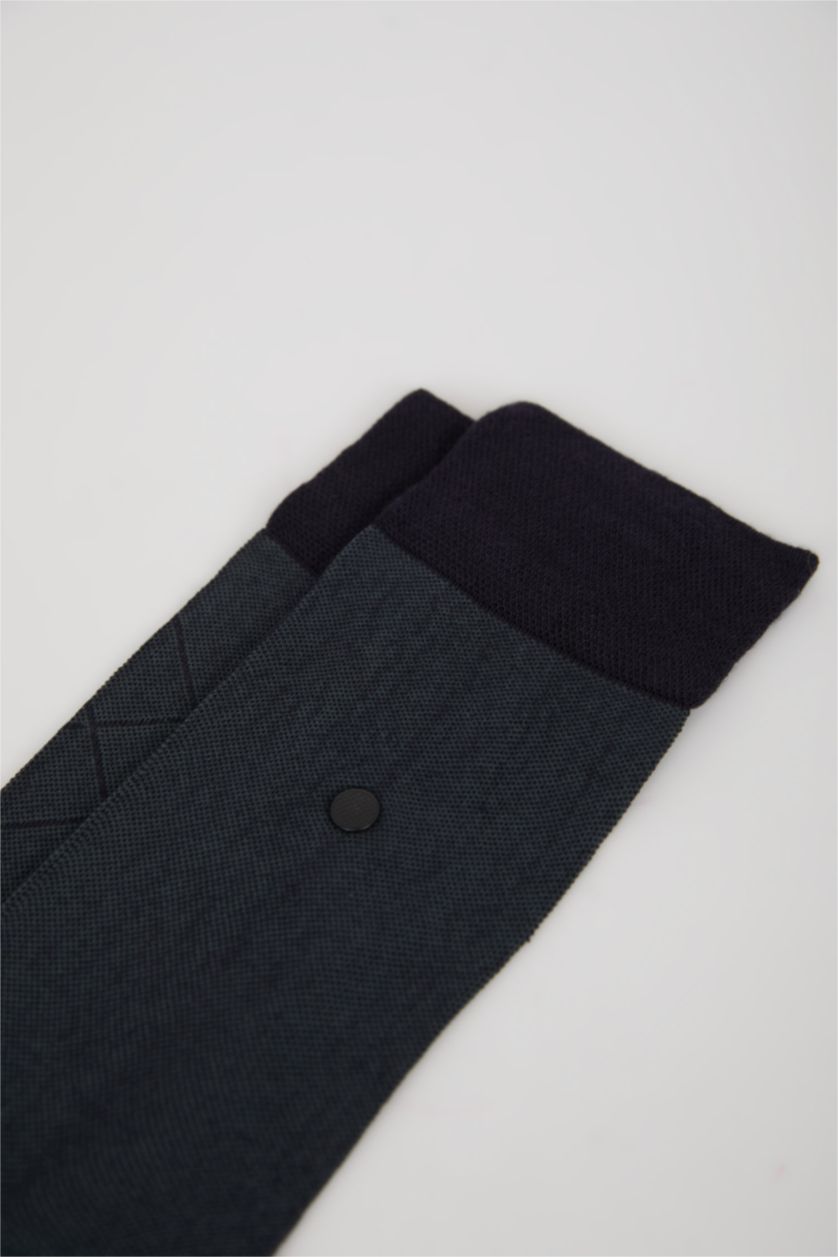 رجال كحلي جوارب بامبو رجالي بدون خياطة - قطعتين