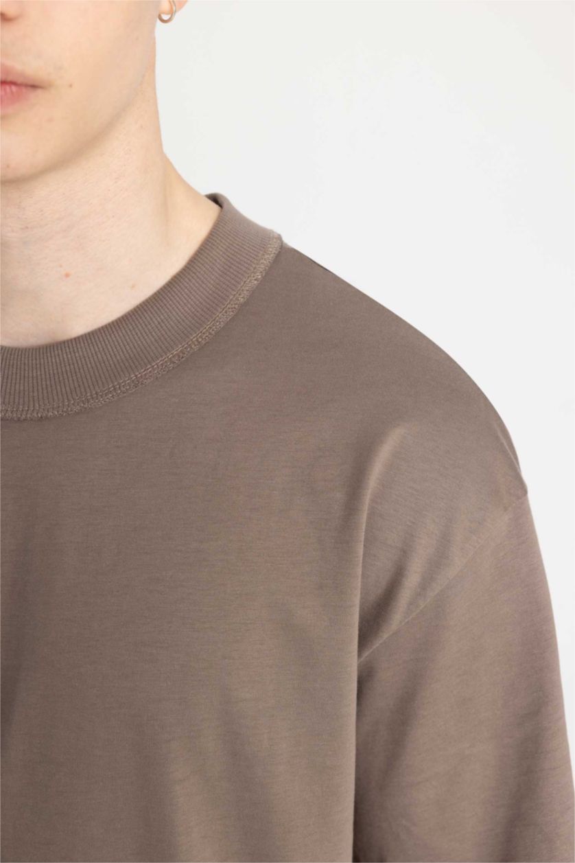 MAN Light Brown Boxy Fit Short Sleeve T-Shirt