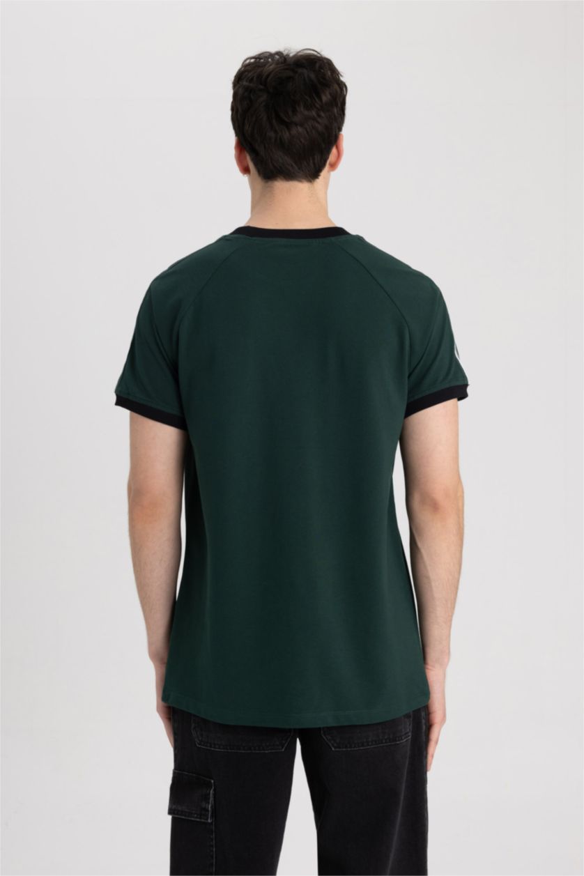 HOMME Vert Foncé T-Shirt coupe régulière Col Rond