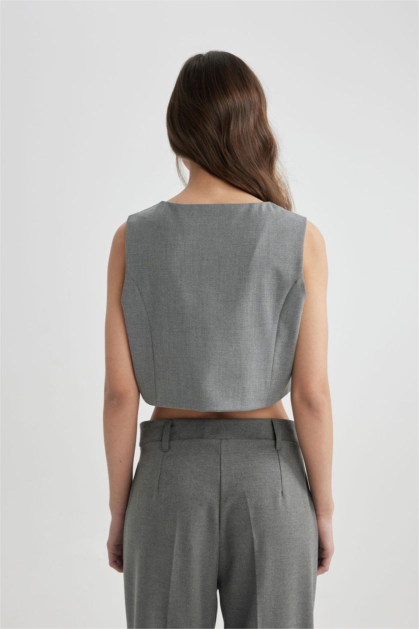 نساء ميلانج رمادي فاتح يلك بليزر كروب