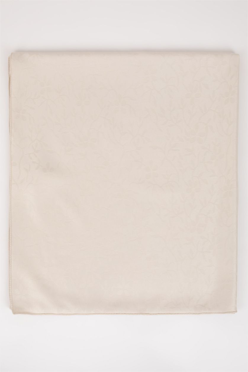 WOMAN Beige Woman Crepe Hijab Shawl