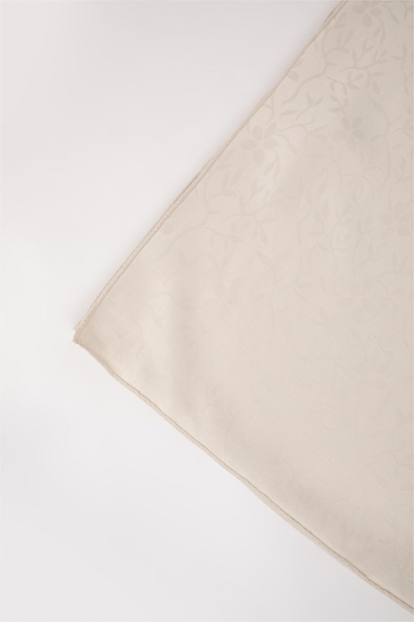 WOMAN Beige Woman Crepe Hijab Shawl