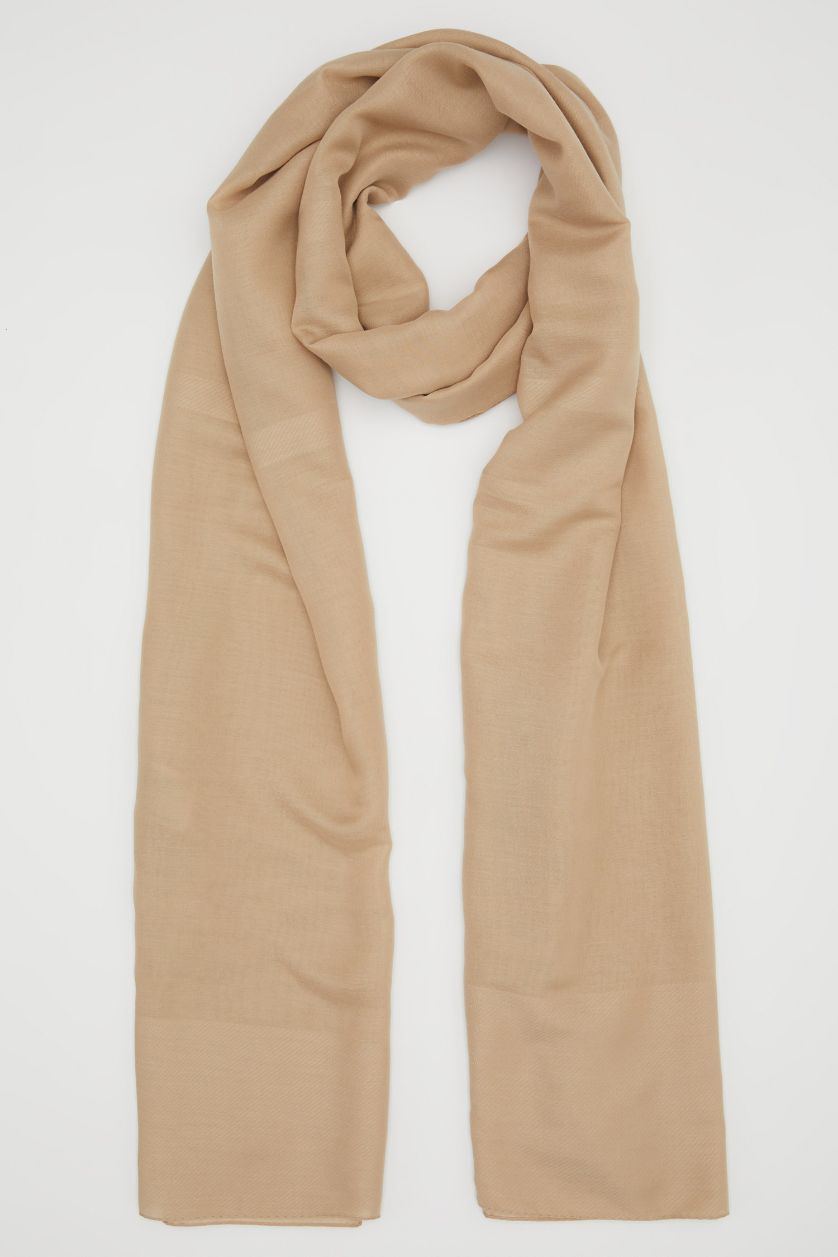 Woman Beige Woman Hijab Shawl