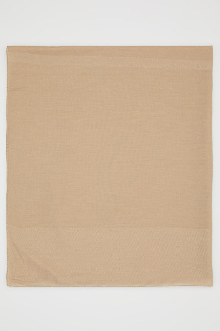 Woman Beige Woman Hijab Shawl