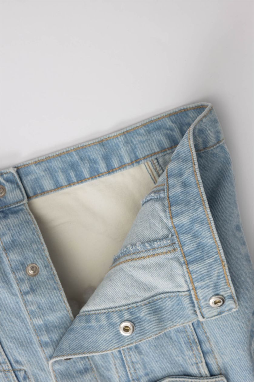 BABY GIRL Light Blue Regular Fit Mickey & Minnie Licensed Denim Jacket