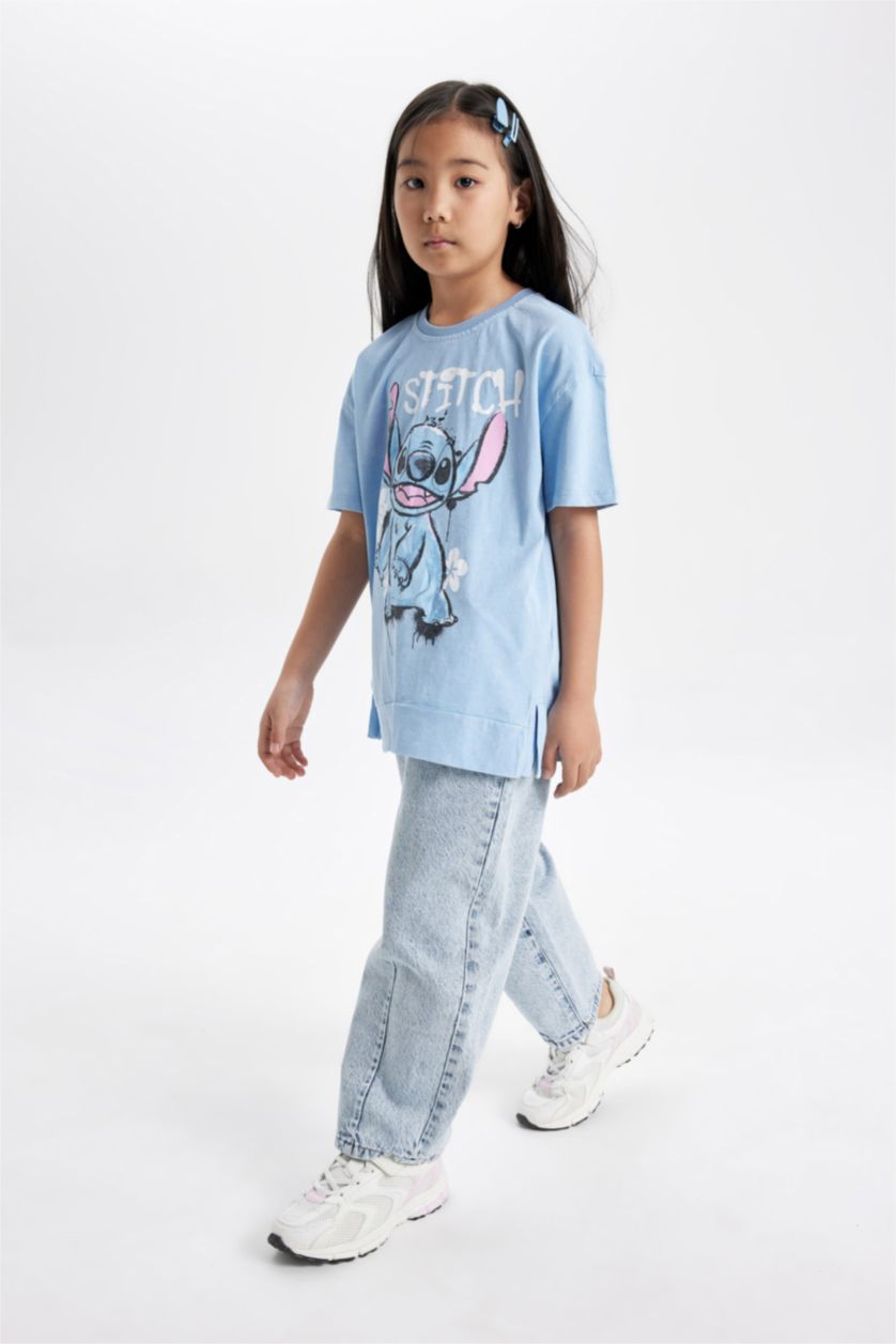 Girls & Teens Light Blue Girls Disney Lilo & Stitch Oversize Fit T-Shirt