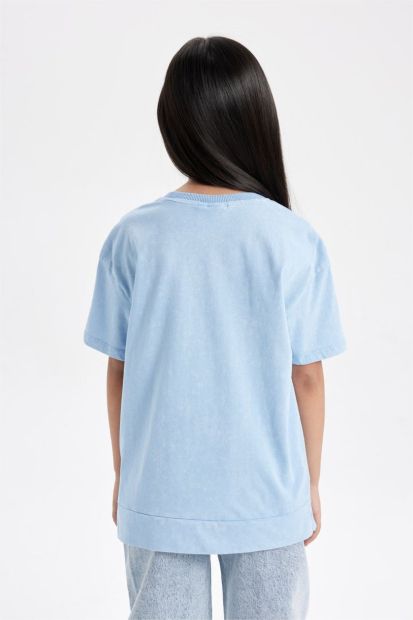 Girls & Teens Light Blue Girls Disney Lilo & Stitch Oversize Fit T-Shirt