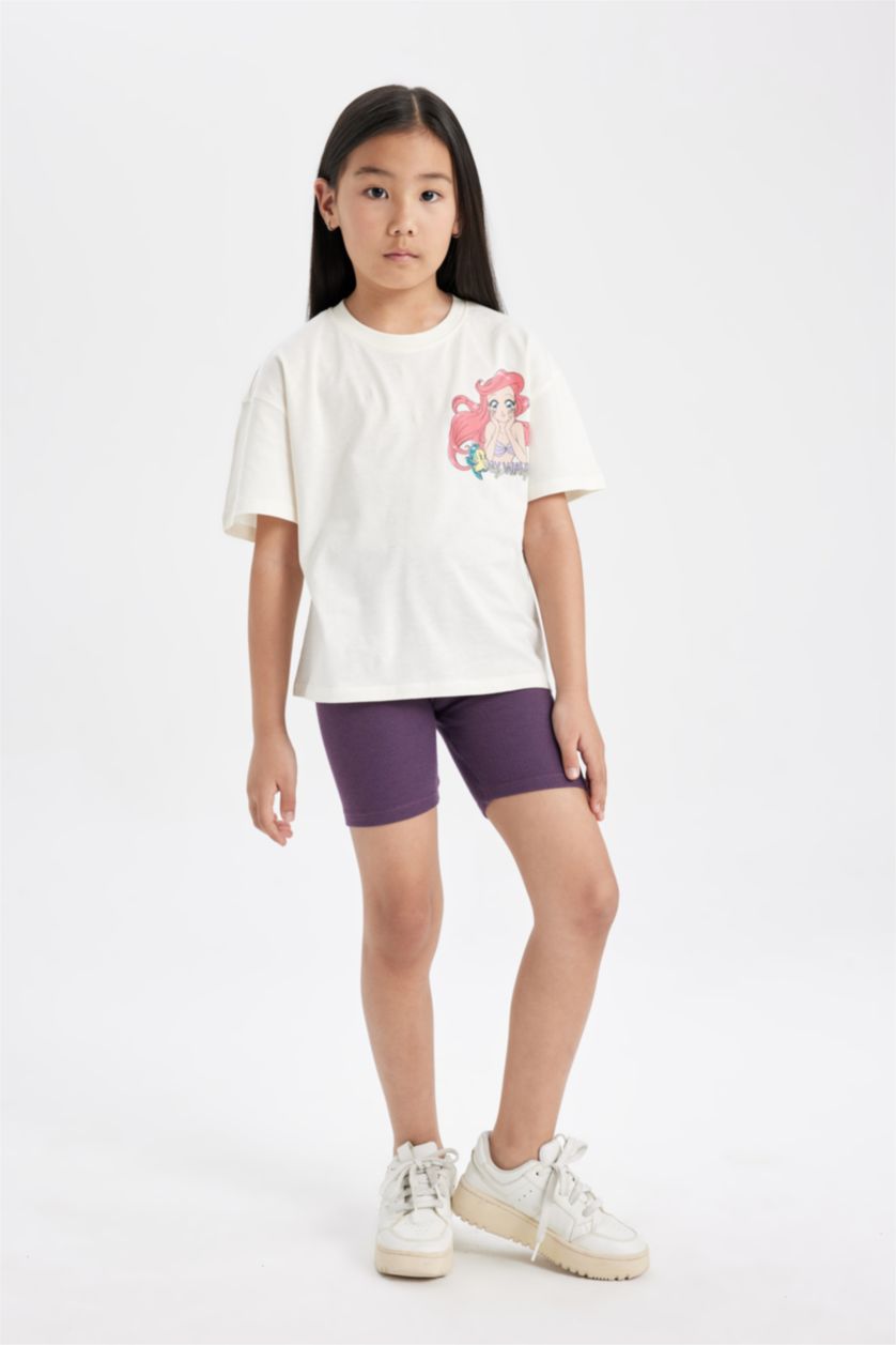 Girls & Teens Ecru Girls Disney Princess Relax Fit Short Sleeve T-Shirt