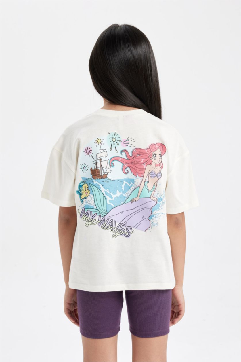 Girls & Teens Ecru Girls Disney Princess Relax Fit Short Sleeve T-Shirt