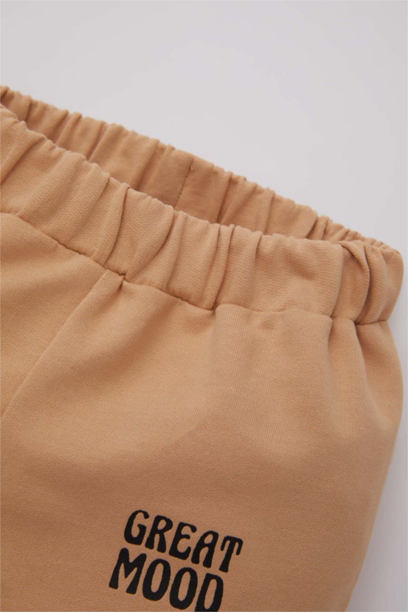 BÉBÉ GARÇON Beige Pantalon de Jogging Cargo avec Poches et imprimé Pour Bébé Garçon