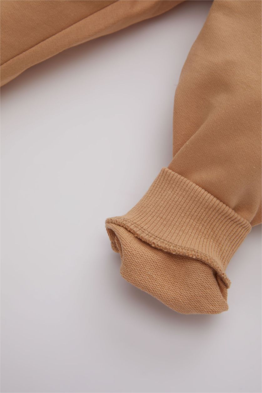 BÉBÉ GARÇON Beige Pantalon de Jogging Cargo avec Poches et imprimé Pour Bébé Garçon