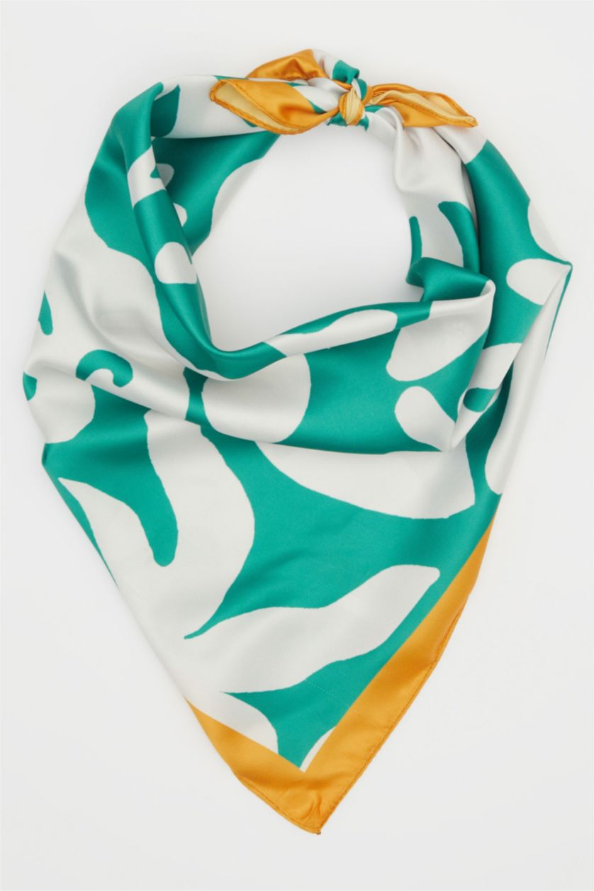 نساء أخضر فولار نسائي ستان