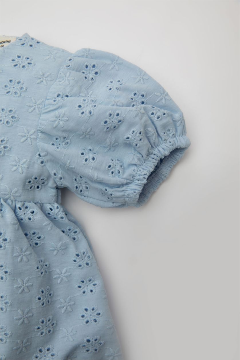 BABY GIRL Light Blue Baby Girl Embroidery Dress and Panty 2 Piece Set