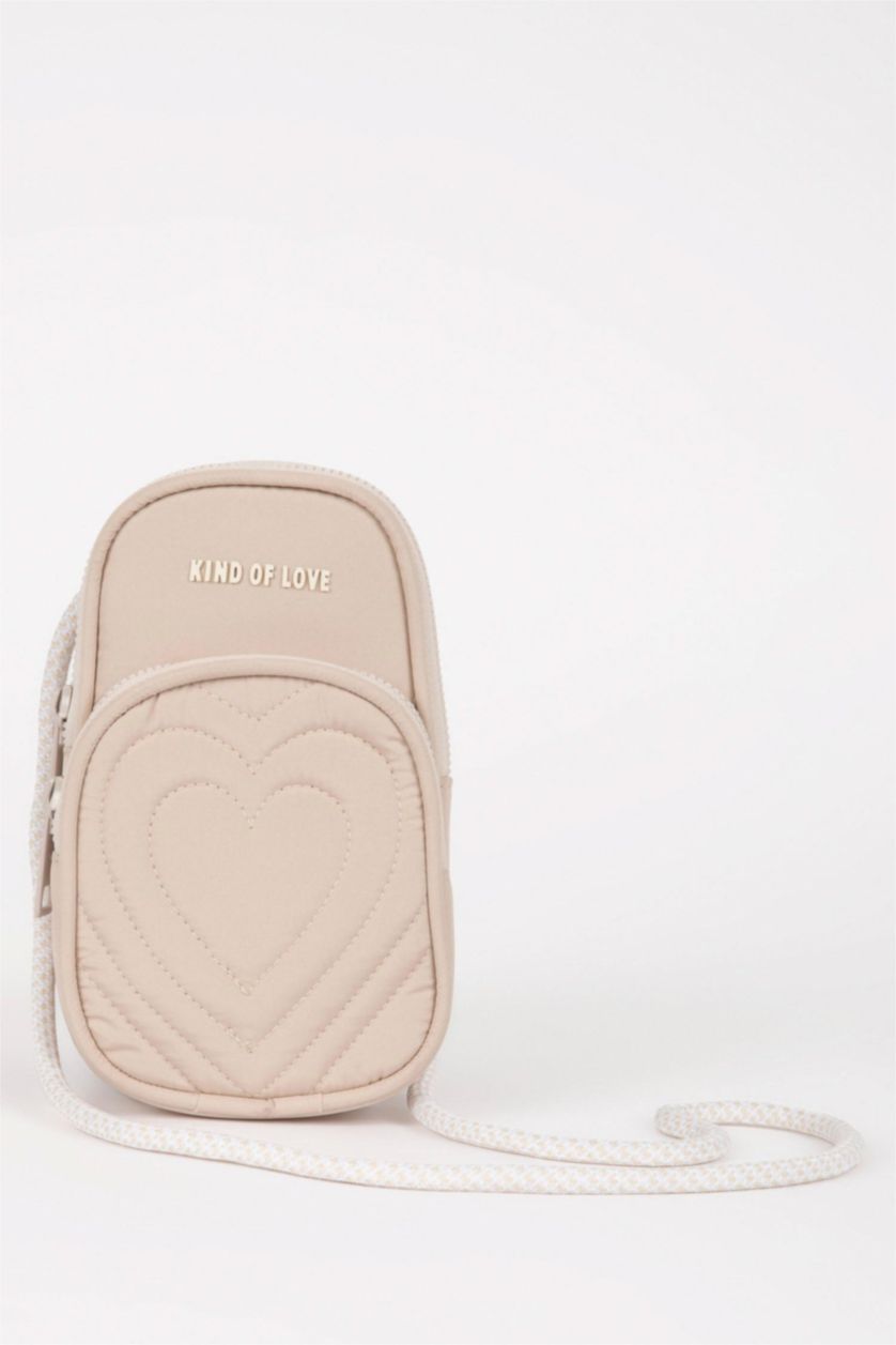 FILLES Beige Sac de téléphone en toile pour Fille