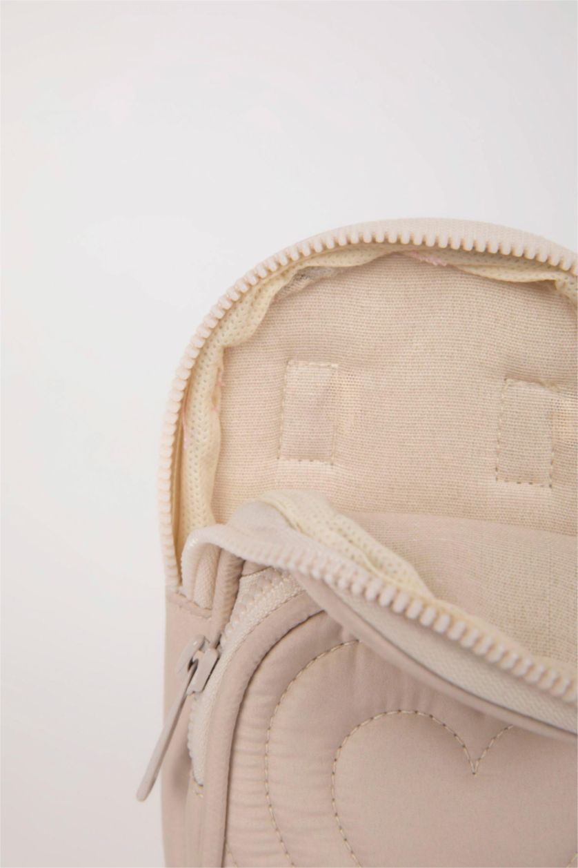 FILLES Beige Sac de téléphone en toile pour Fille