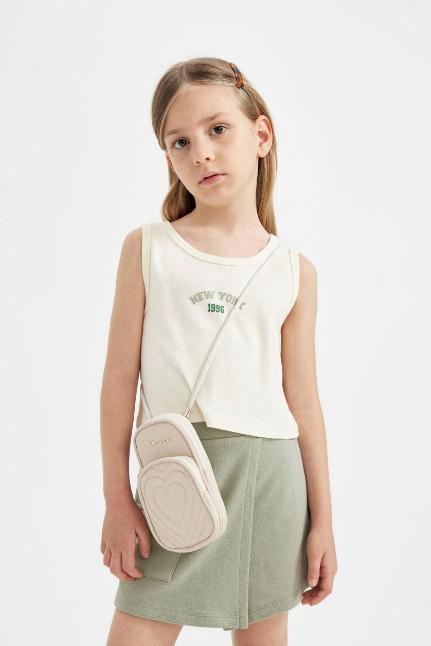 FILLES Beige Sac de téléphone en toile pour Fille