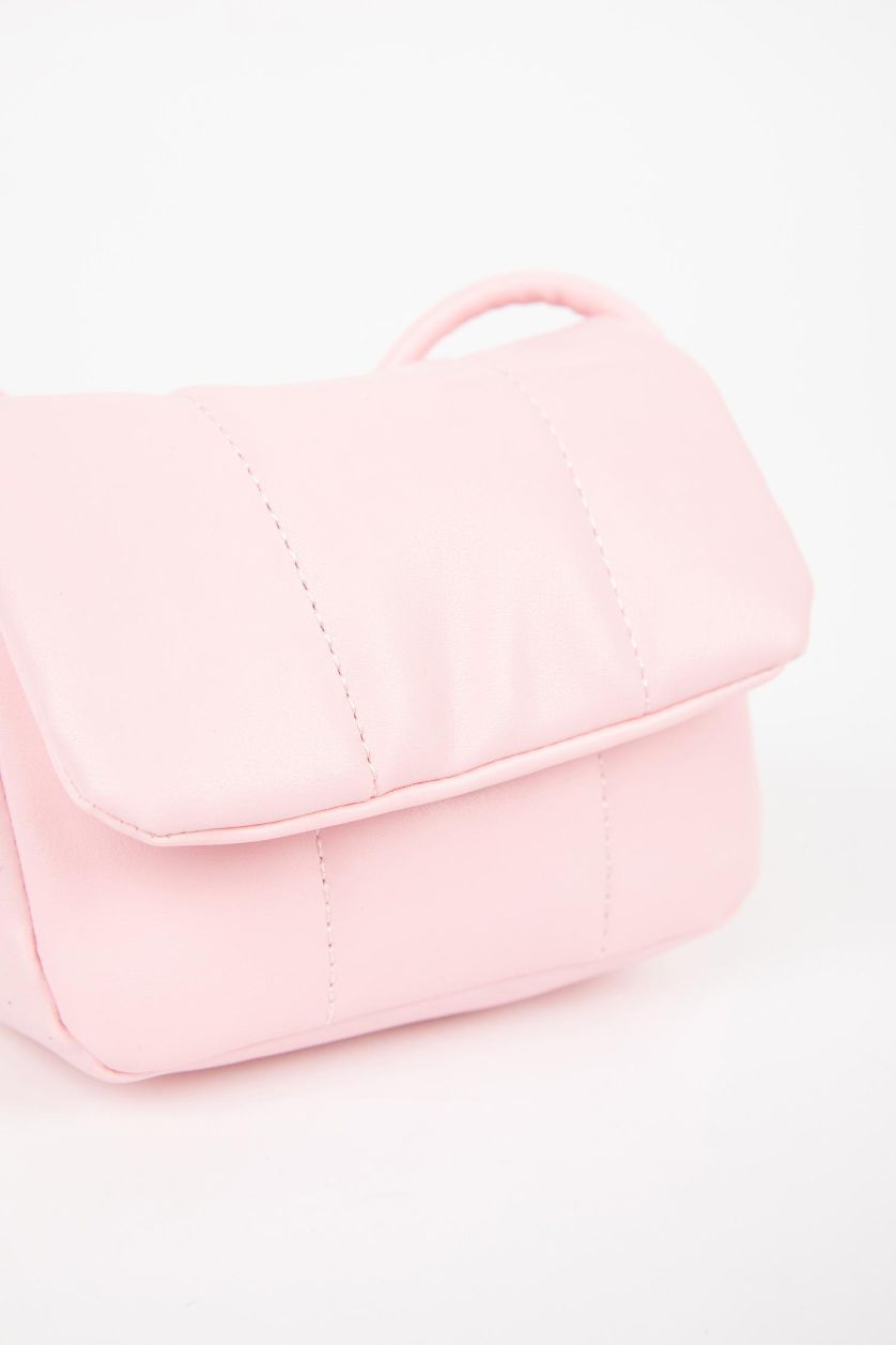 Kız Çocuk - Genç Kız Fuşya Kız Çocuk Suni Deri Çapraz Çanta