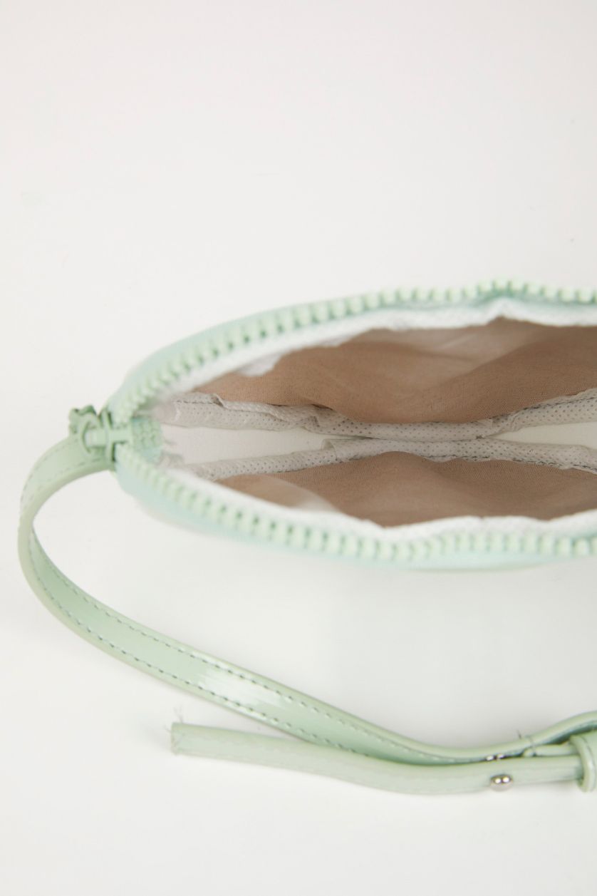 GIRLS & TEENS Mint Girl Shiny Faux Leather Heart Patterned Handbag