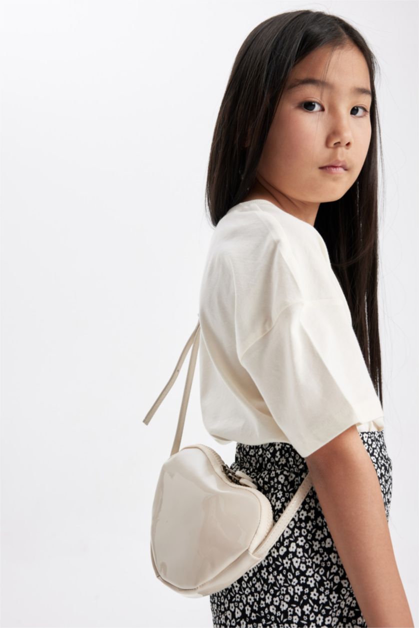 FILLES Beige Sac à Bandoulière en Similicuir pour Fille