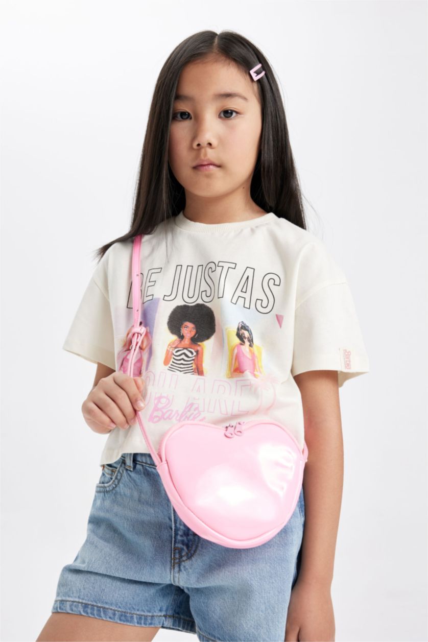 GIRLS & TEENS Pink Girl Shiny Faux Leather Handbag