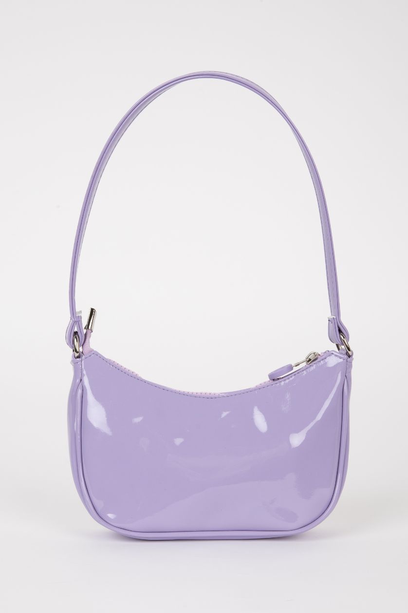 بناتي أرجواني شنطة كروس بودي بناتي قماش لامع بنفسجي