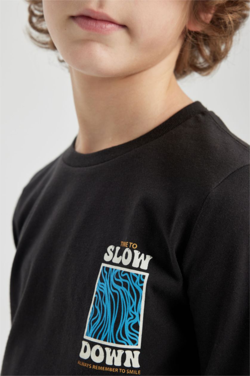 BOYS & TEENS Anthracite Boy Regular Fit 2 Piece Pajama Set