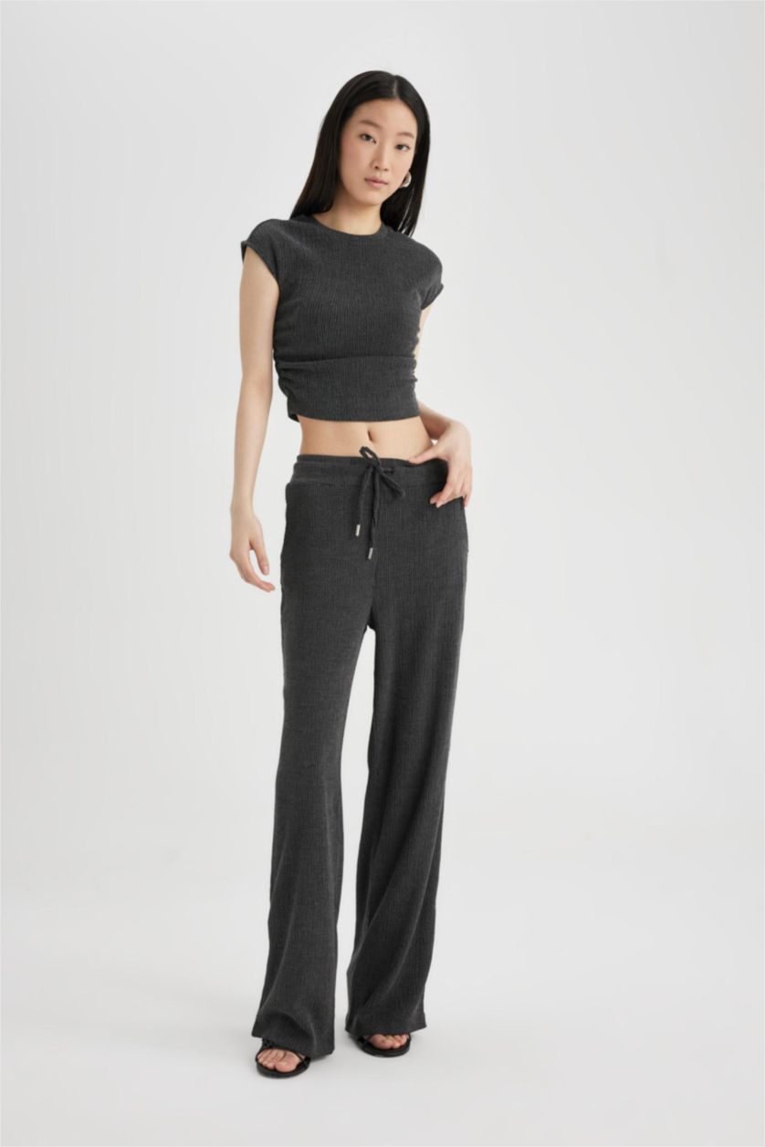 WOMAN Anthracite Wide Leg Trousers