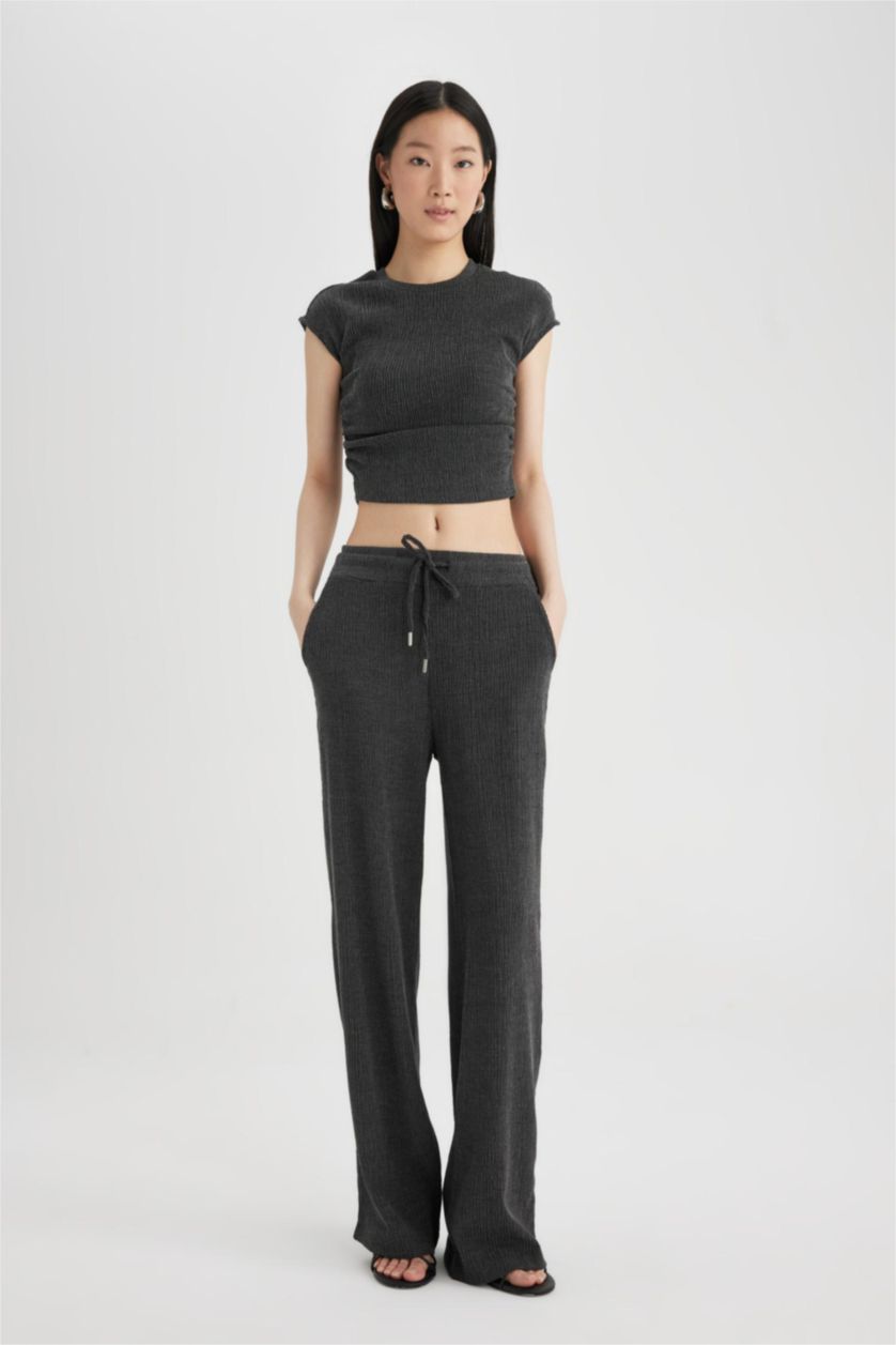 WOMAN Anthracite Wide Leg Trousers