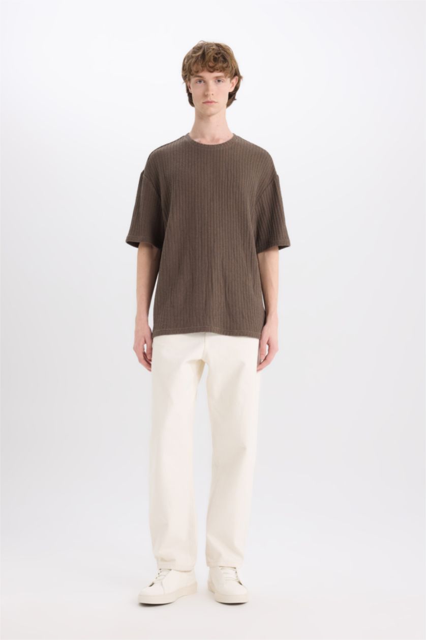 MAN Teak Boxy Fit Crew Neck Short Sleeve T-Shirt