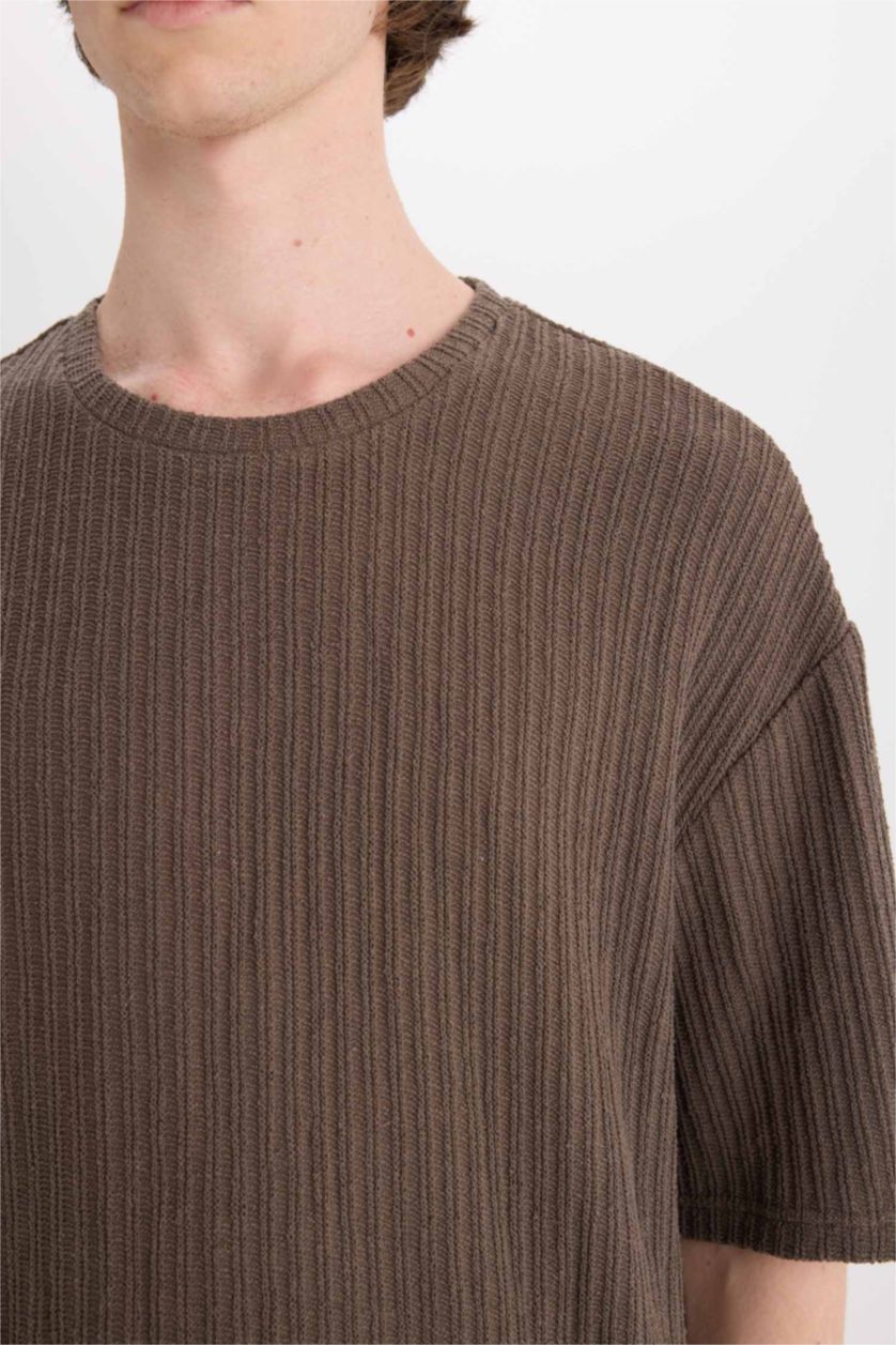 MAN Teak Boxy Fit Crew Neck Short Sleeve T-Shirt