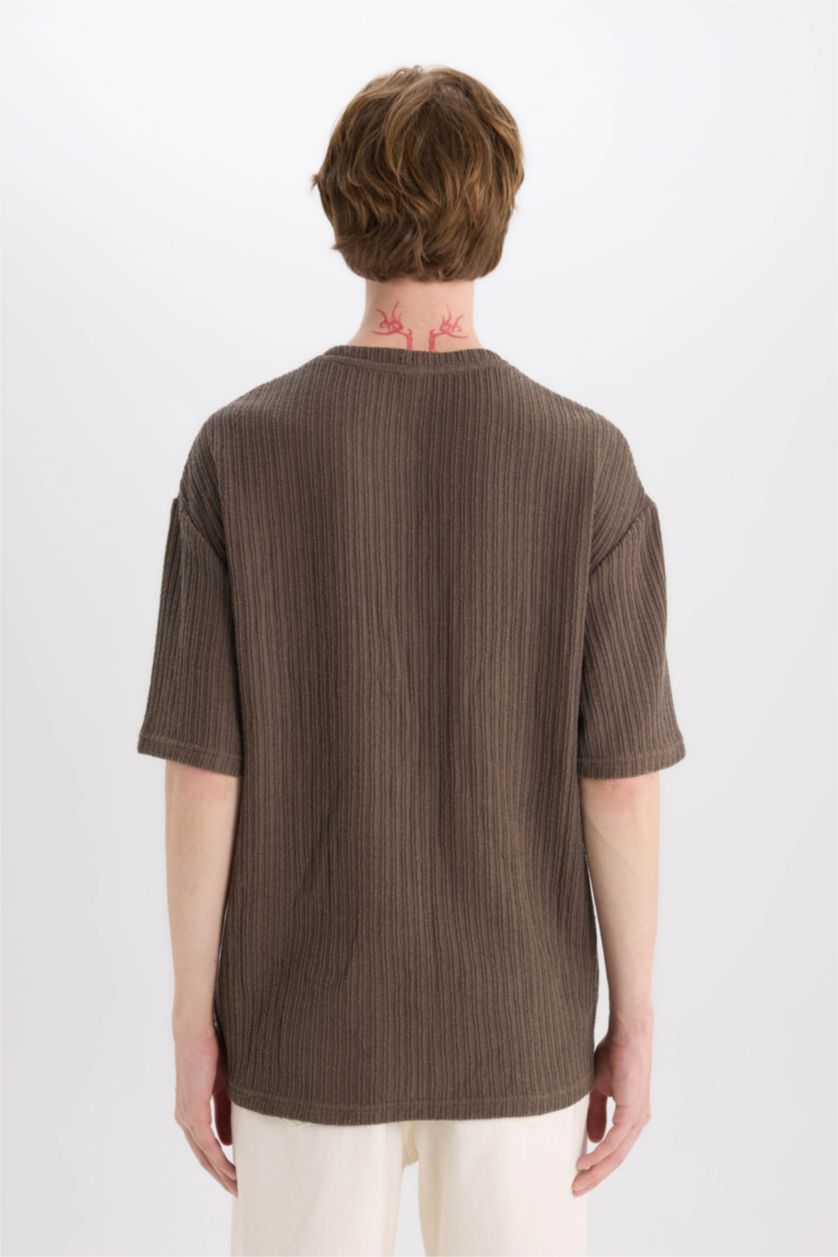 MAN Teak Boxy Fit Crew Neck Short Sleeve T-Shirt